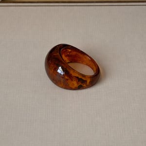 Amber Resin Ring Y2K Chunky Dome Ring, Acrylic Statement Ring, Retro Colorful Ring, Vintage Style Jewelry Gift for Her, US size 7