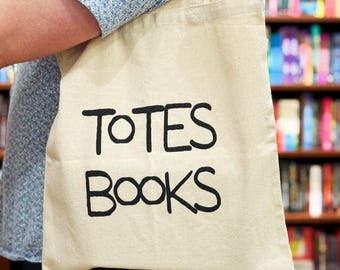 Funny "Totes Books" Canvas Tote Bag: Eco-Friendly Reusable Book Lover Gift