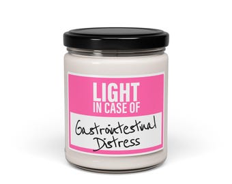 Funny Candle "Light In Case Of" Emergency, Sarcastic Gift for Friends, Natural Soy Candle
