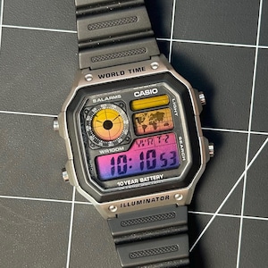 Dusk - Casio Royale Mod (AE-1200) Sonnenuntergang Armbanduhr