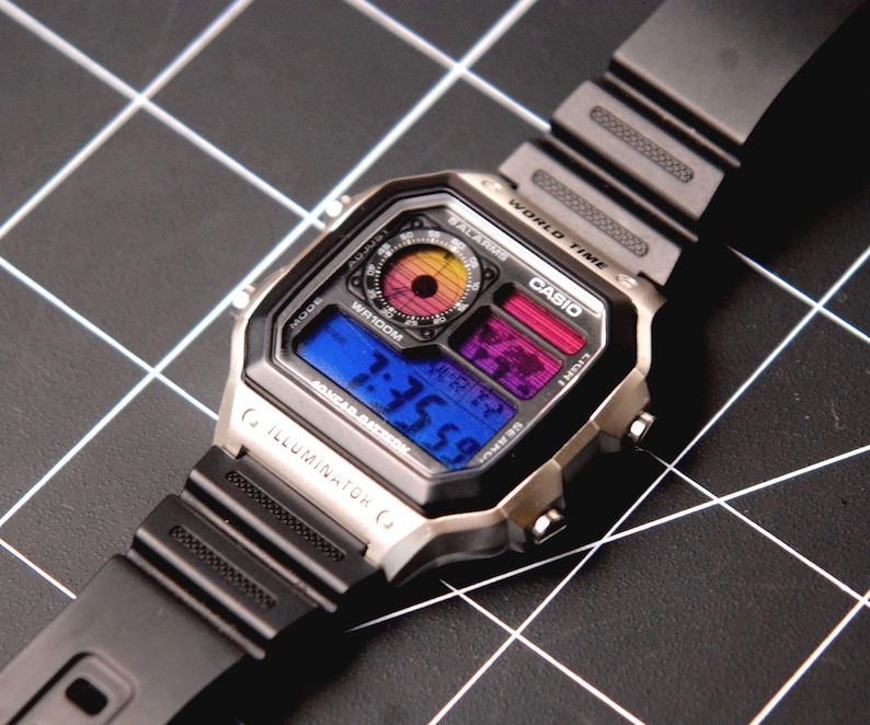 Vaporwave - Retro Casio Royale Watch Mod (AE-1200) Digital Watch image 1