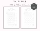 26-Week Weight Loss Tracker Printable | Undated Fitness Planner | Weekly Progress Journal | KG and LBS | 4 Color Themes | A4 & US Letter