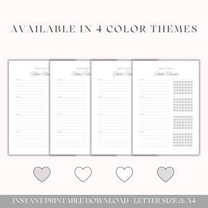 Monthly Habit Tracker Printable | Track Daily Habits and Routines for 4 Weeks | 4 Color Themes | A4 & US Letter image 2