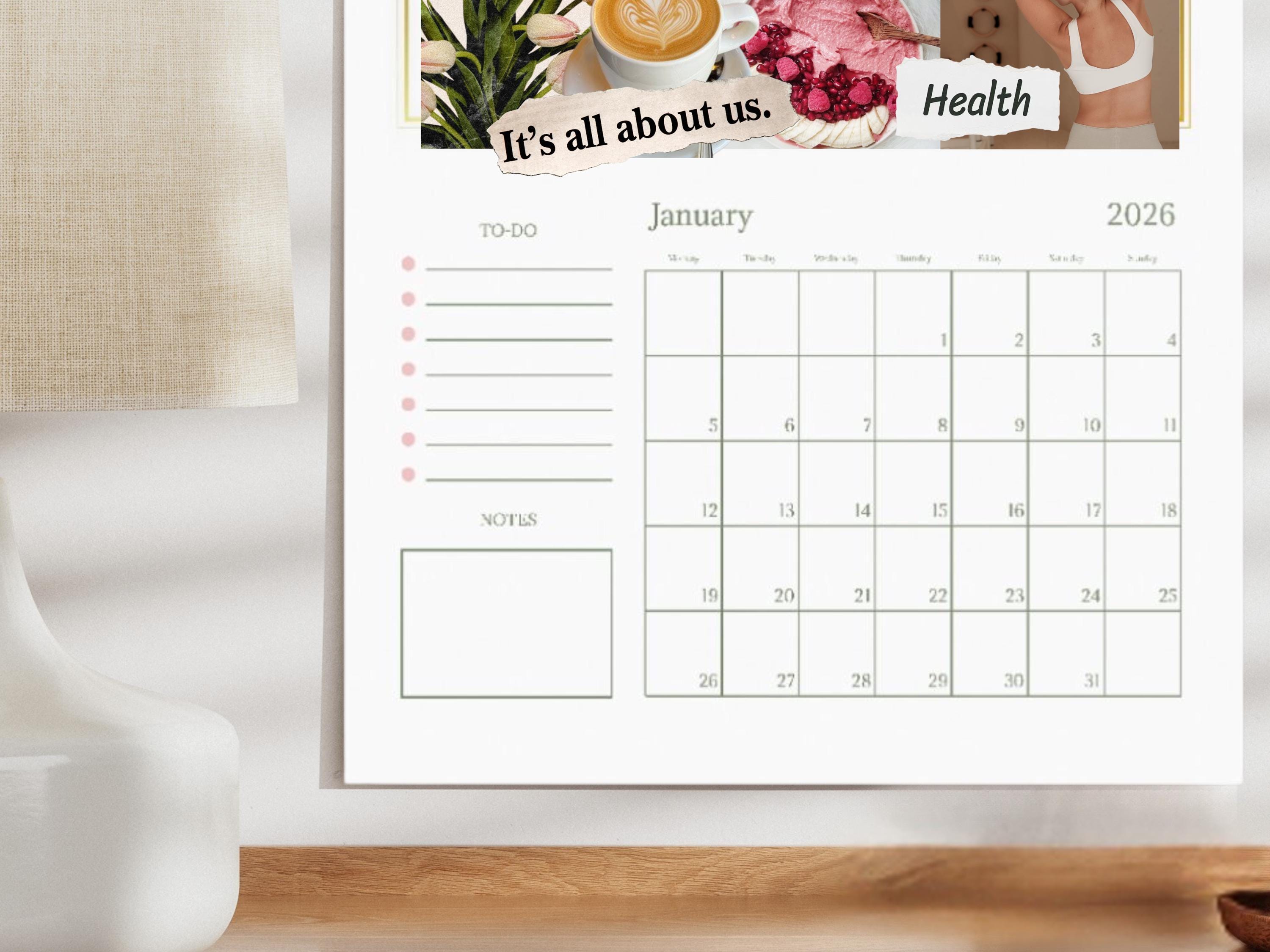 2026 Vision Board Calendar – A3 Wall Calendar With Stickers - Etsy