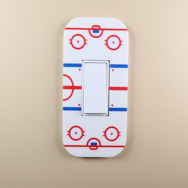 Hockey-Themed Electrical Cover Plate – Screwless Outlet & Switch Wall Plate (Single Gang)