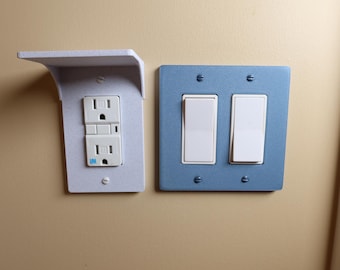 Electrical Cover Plate – Outlet & Light Switch | Single, Double, or Shelf Style