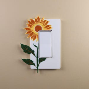 Electrical Cover Plate – Screwless Design for Outlets & Light Switches – Sunflower Theme