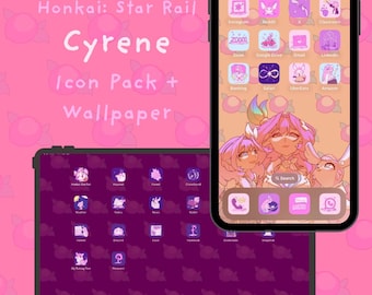 Tema per telefono Honkai Star Rail Cyrene, icone per app Anime (download digitale)