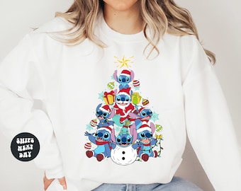 Disney Stitch Christmas Sweatshirt Disney Stitch Sweatshirt Matching Christmas Family Disney Trip Sweatshirt Lilo And Stitch Christmas Gift