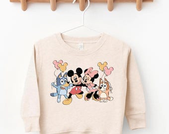Disney Blue Dog Mickey And Friends Shirt Disney Kids Sweatshirt Disney Matching Trip T-Shirts Blue Dog Shirt Mickey Minnie Mouse Family Tees