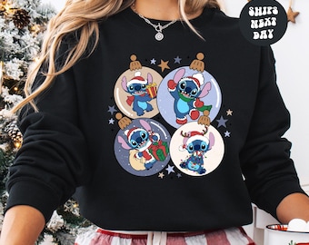 Disney Stitch Christmas Sweatshirt Disney Stitch Sweatshirt Matching Christmas Family Disney Trip Sweatshirt Lilo And Stitch Christmas Gift