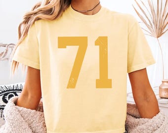 Custom Number Comfort Colors® Cropped Shirt Game Day Crop Top Custom Football Boxy Tee Personalized Team Tank Top Baseball Mom Y2K Baby Tee