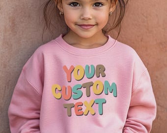 Custom Kids Sweatshirt Personalized Shirt For Kids Custom Text T-Shirt Baby Custom Shirt Retro Toddler Tee Custom Baby Shirt Toddler Sweater