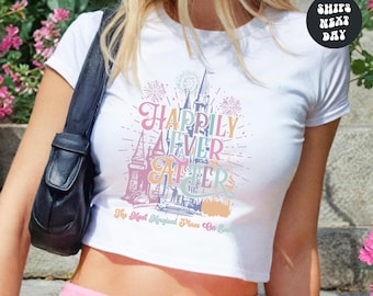 Disney Baby Tee Happily Ever After Disney Castle Shirt Womens Crop Baby Tee Disney Tank Top Disney Comfort Colors® Tank Top Disney Kids Tank