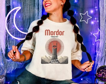 Mordor National Park Mount Doom T-shirt | Comfort Colors Vintage Tower of Mordor Design