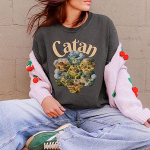 Ghibli Style Settlers of Catan Board Game Tshirt | Comfort Colors Catan Graphic Tee