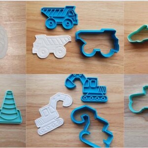 Kakformar för byggfordon – 3D-utskrift i STL-format, 6-pack (digital nedladdning)