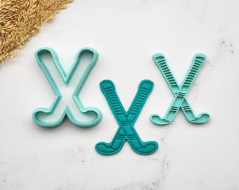 Hockeyschläger Cookie Cutter, Teamsport Backen (3D Druck STL Datei)
