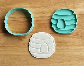Cortador de galletas con forma de colmena (archivo STL) – Herramienta de repostería imprimible en 3D para fiestas en el jardín, descarga digital instantánea.