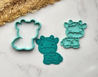 Cortador de galletas con forma de vaca (archivo STL) / Herramienta de repostería para impresión 3D (descarga digital)