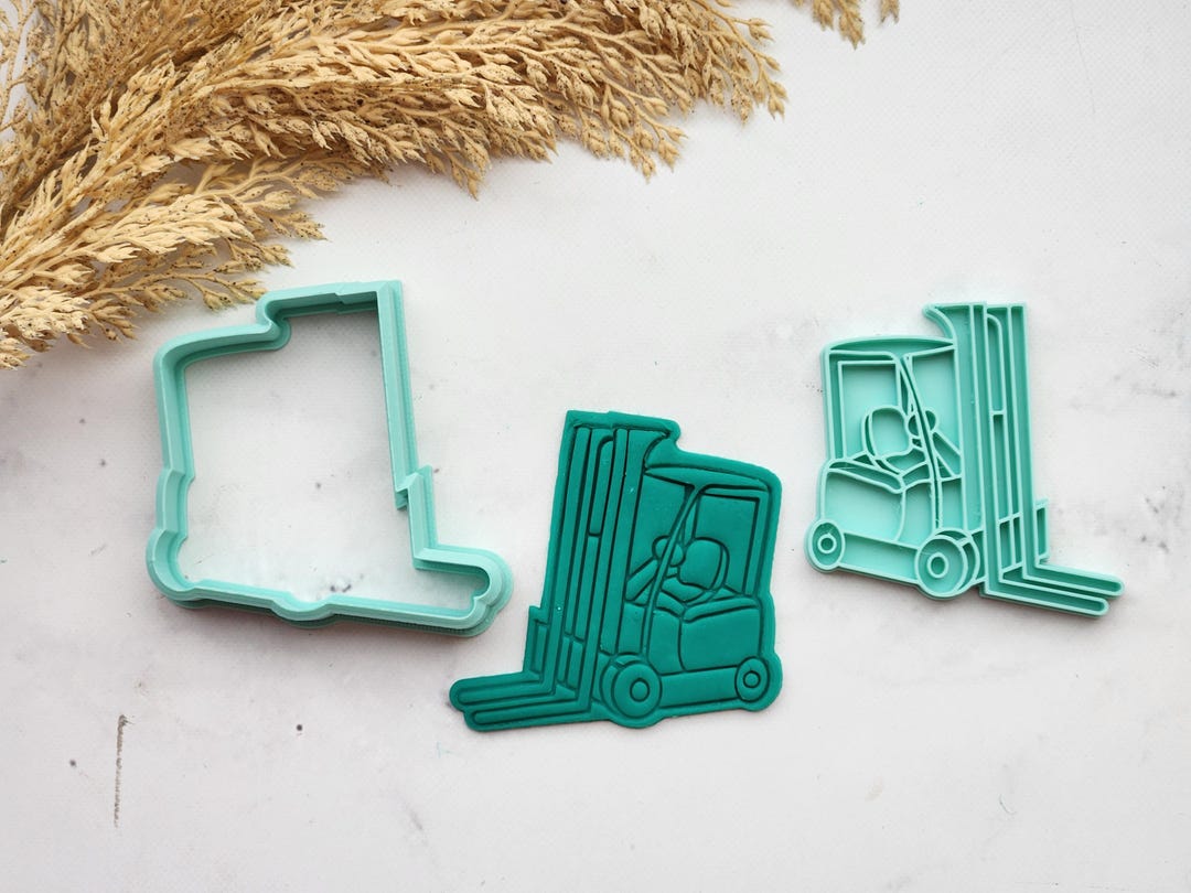 Forklift Cookie Cutter 3D Print STL File Kids Party Event Vehicle Truck ...
