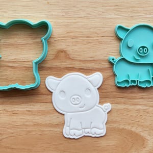 Pig Cookie Cutter STL 3D Print Farm Animal Kids Party Baking Barnyard Birthday Baby Shower Spring Digital Download File
