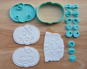 Halloween Pumpkin Cookie Cutter STL File | Spooky Faces 3D Print Baking (Digital Download)