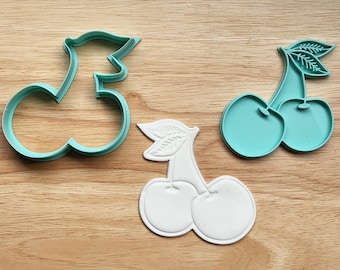 Double Cherry Cookie Cutter STL File | 3D Printable Fruit Baking Tool | Digital Download | Food Safe