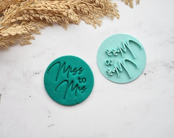 Miss to Mrs Cookie Cutter STL File - 3D Printable Bridal Shower Baking Gift