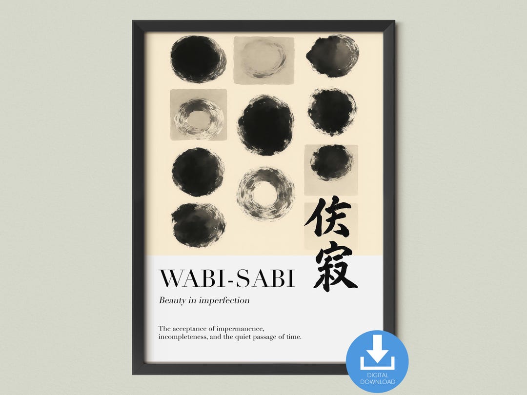 Wabi Sabi Japanese Motivational Poster, Japandi Wall Art - Etsy Canada
