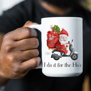 Funny Santa Mug, Cute Santa Mug, Rude Santa, Biker Christmas Gift, Sexy ...