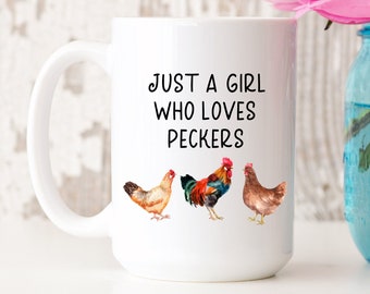 Inappropriate Gift, Rude Gift For Women, Funny Chicken Mug, Chicken Lady Gifts, Gift For Chicken Lover
