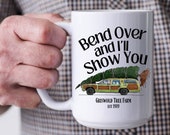 Griswold Gifts, Clark Griswold, Christmas Vacation Mug, Funny Christmas Vacation Movie Inspired Gift, Bend Over And I 39 ll Show You