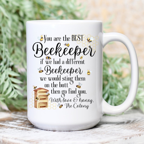 Beekeeper Gift, Beekeeping Gift, Birthday Gift For Beekeeper, Beehive Gift, Best Beekeeper Coffee Mug, Gift From The Hive, Save The Bees