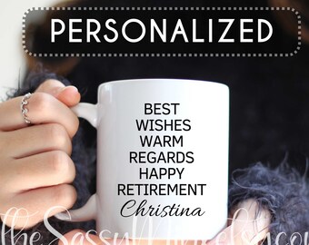 Personalized Retirement Gift For Coworker or Boss, Funny Office Humor Mug For Goodbye Gift Retiring Employee, Finally Retired Gift Idea