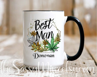 Personalized Marijuana Wedding Party Gift Cannabis Lover, Weed Wedding Themed Gift For Your Bridesmaids, Maid of Honor, Best Man & Groomsman