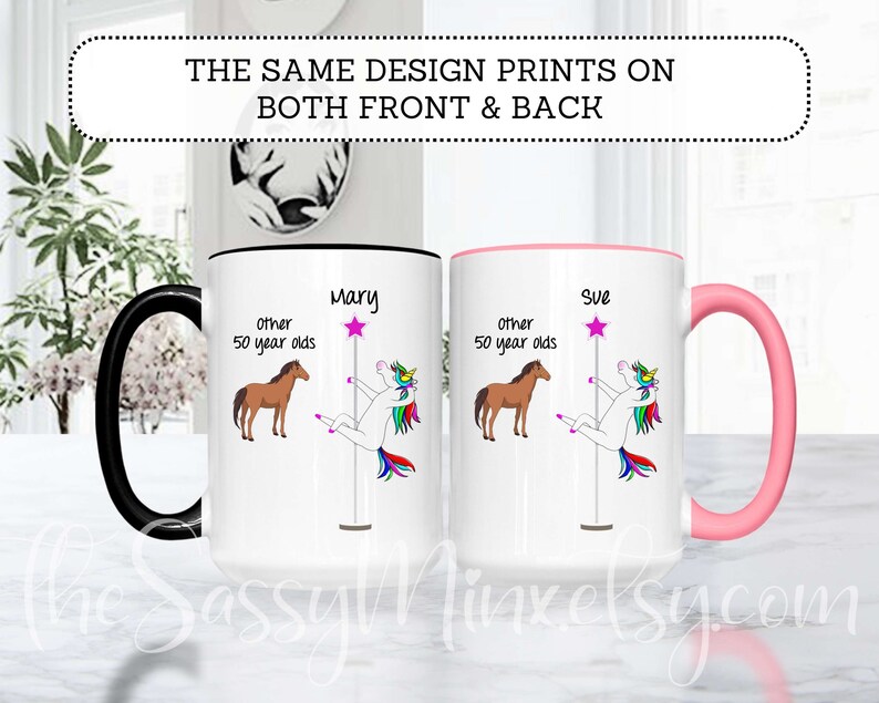 50th Birthday Gift Mug For Women, Personalized Other 50 Year Olds You, Funny Custom Gift For Your Best Friend, Mother, Daughter, Neice, Aunt image 3