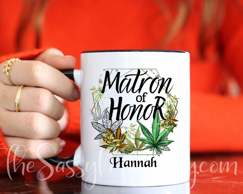 Personalized Marijuana Wedding Party Gift Cannabis Lover, Weed Wedding Themed Gift For Your Bridesmaids, Maid of Honor, Best Man & Groomsman image 6