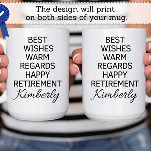 Personalized Retirement Gift For Coworker or Boss, Funny Office Humor Mug For Goodbye Gift Retiring Employee, Finally Retired Gift Idea image 2