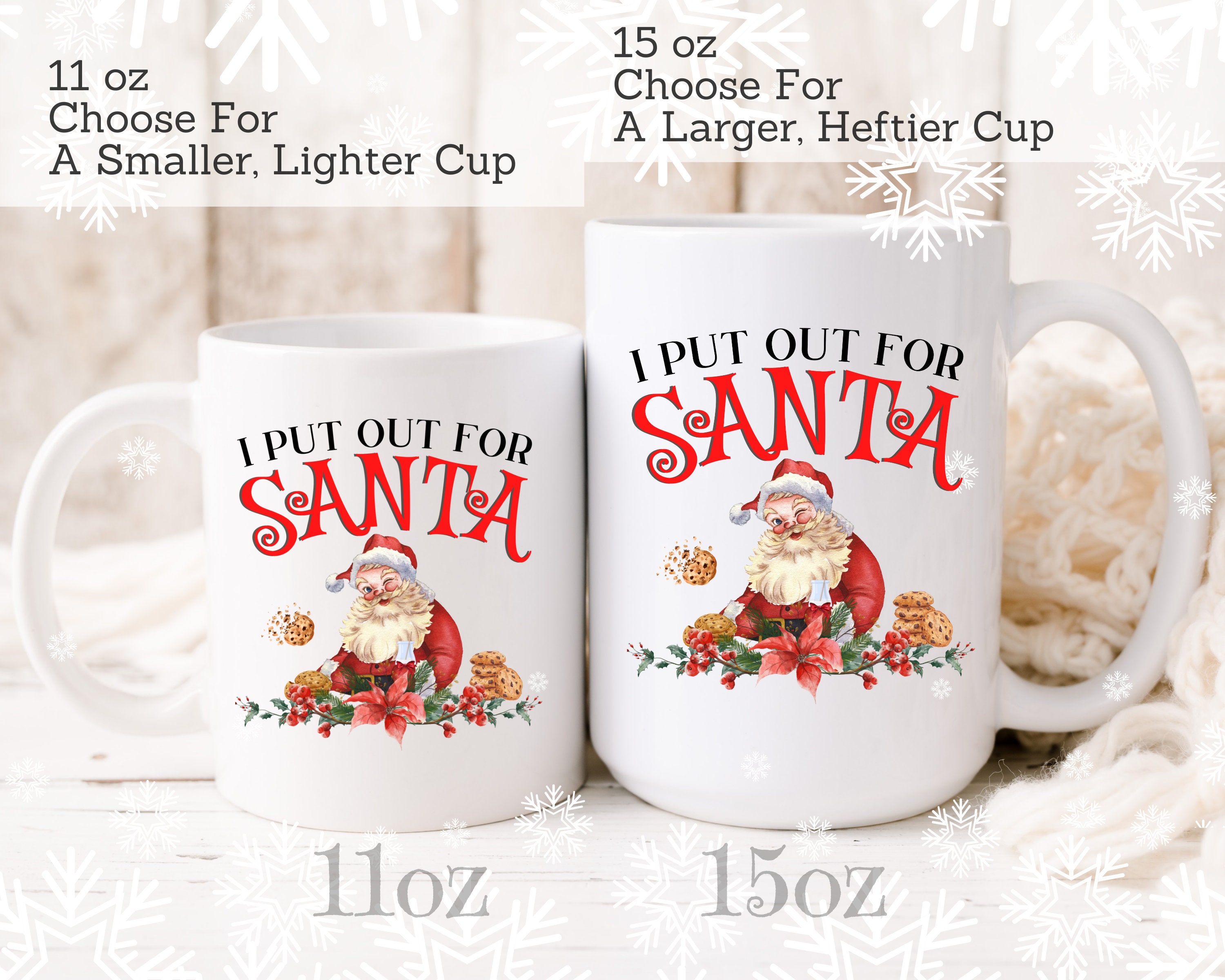 C&F Home 16oz Santa Cute Christmas Mug