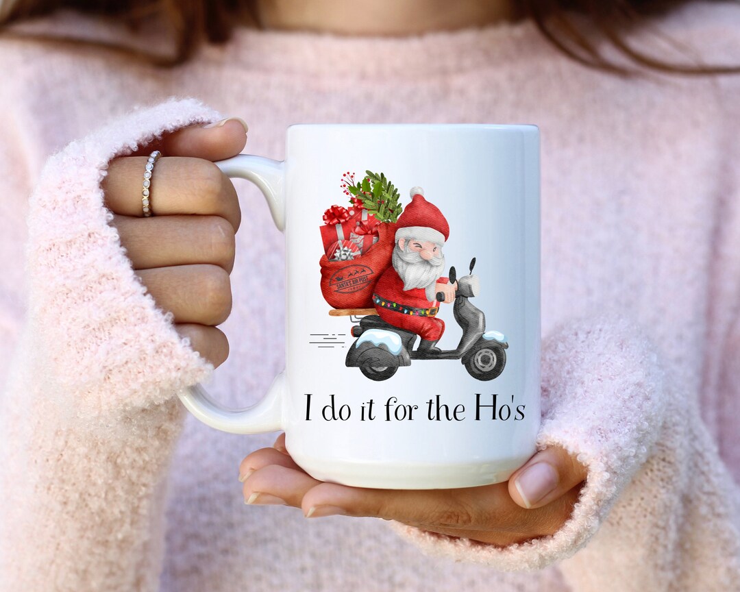 Funny Santa Mug, Cute Santa Mug, Rude Santa, Biker Christmas Gift, Sexy ...