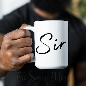 Dominant Git Idea, Sir Gift Mug, Dominant Coffee Cup, Premium Quality Ceramic Two Tone Coffee Mug, Great Gift For Alpha Male image 2