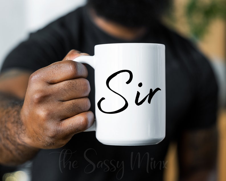 Dominant Git Idea, Sir Gift Mug, Dominant Coffee Cup, Premium Quality Ceramic Two Tone Coffee Mug, Great Gift For Alpha Male image 2