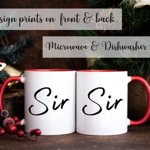 Dominant Git Idea, Sir Gift Mug, Dominant Coffee Cup, Premium Quality Ceramic Two Tone Coffee Mug, Great Gift For Alpha Male Red