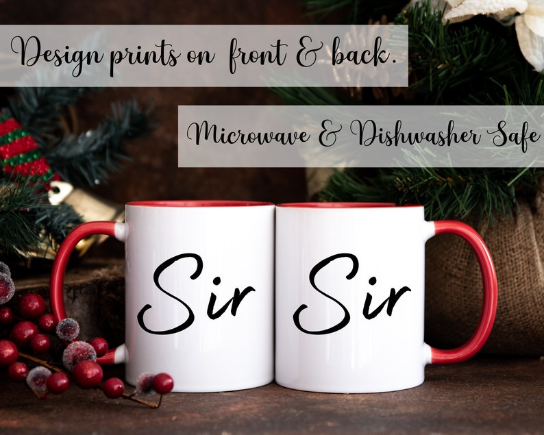 Dominant Git Idea, Sir Gift Mug, Dominant Coffee Cup, Premium Quality Ceramic Two Tone Coffee Mug, Great Gift For Alpha Male Red