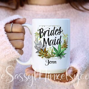 Personalized Marijuana Wedding Party Gift Cannabis Lover, Weed Wedding Themed Gift For Your Bridesmaids, Maid of Honor, Best Man & Groomsman image 8