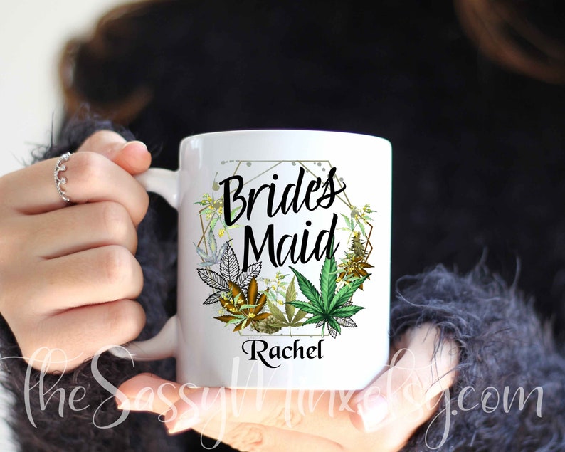 Personalized Marijuana Wedding Party Gift Cannabis Lover, Weed Wedding Themed Gift For Your Bridesmaids, Maid of Honor, Best Man & Groomsman image 7