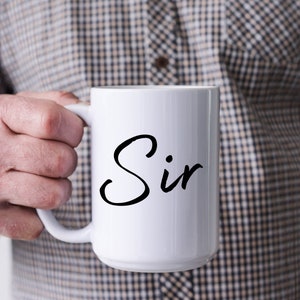 Dominant Git Idea, Sir Gift Mug, Dominant Coffee Cup, Premium Quality Ceramic Two Tone Coffee Mug, Great Gift For Alpha Male image 8