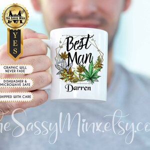 Personalized Marijuana Wedding Party Gift Cannabis Lover, Weed Wedding Themed Gift For Your Bridesmaids, Maid of Honor, Best Man & Groomsman image 4
