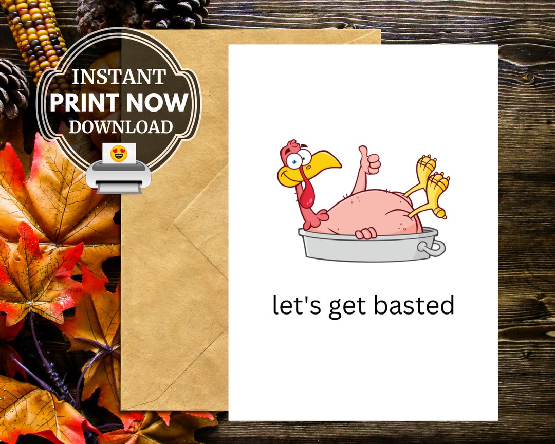 Funny Thanksgiving Card, Instant Thanksgiving Card, Happy Thanksgiving ...